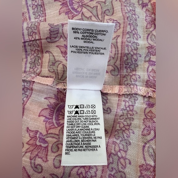 Lucky Brand Women's Mixed Print Tie Sleeve Tiered Dress Large NWT - Picture 12 of 14